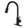 Kitchen Faucet- 3 Modes Pull Down Sprayer Kitchen Tap Faucet Head, Single Handle&Deck Plate for 1or3 Holes, 360¬∞ Rotation, Stainless Steel No Lead fo